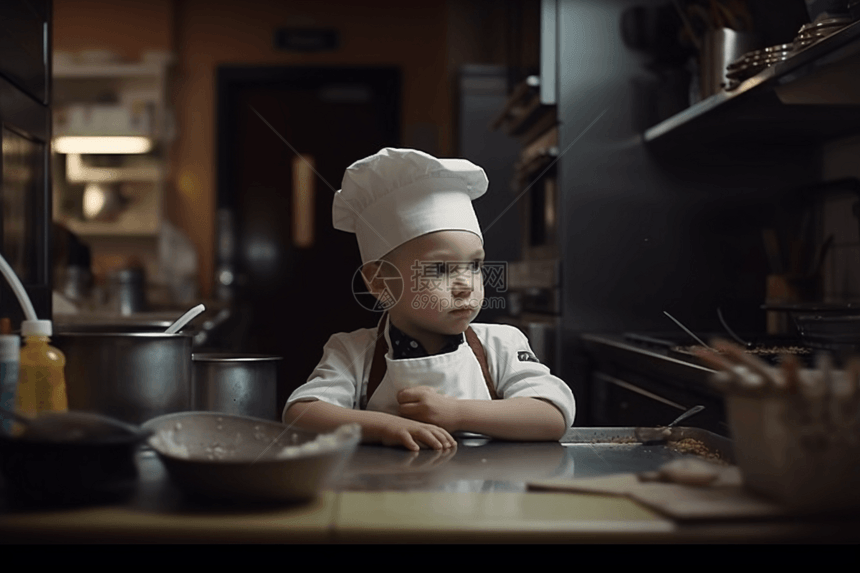 可爱的小厨师人像图片