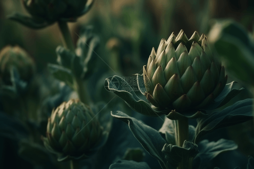 蓟植物特写图图片