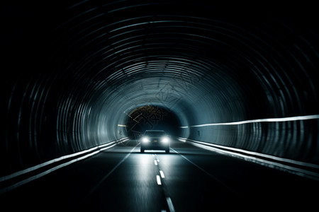 旅游出行汽车汽车驶过隧道设计图片