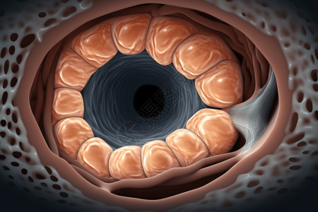蠕虫的眼睛视图鼻息肉解剖结构图设计图片