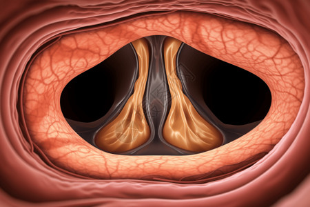 蠕虫的眼睛视图鼻息肉结构图设计图片