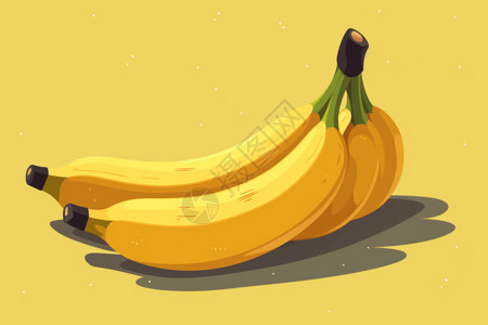 一串香蕉新鲜的橡胶插画