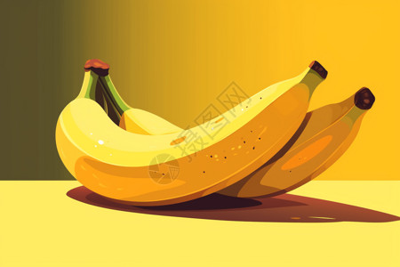 香蕉的插画背景图片