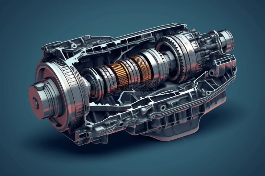 汽车自动变速器系统的概念图图片