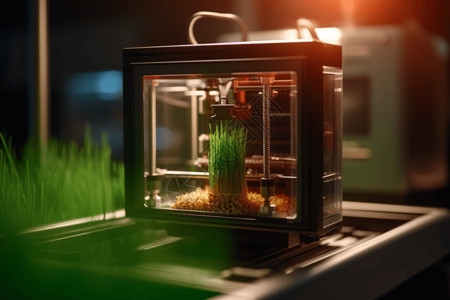 农业3D打印背景图片