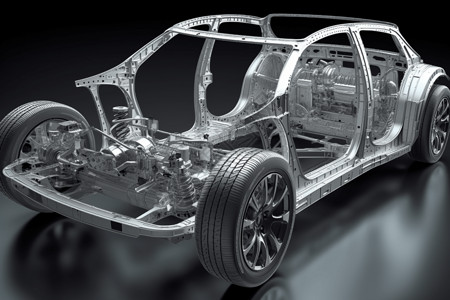 汽车排气系统的3D概念图图片