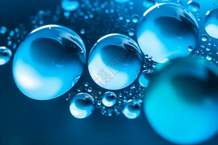 抽象蓝色气泡背景图片