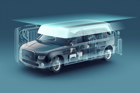 汽车空调系统的概念图背景图片