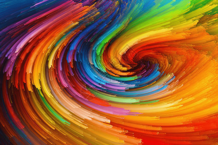 油漆艺术色彩斑斓的旋涡纹理设计图片