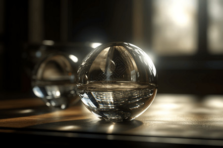 透明质感玻璃球图片