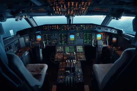 客机驾驶舱智能科技感驾驶舱设计图片