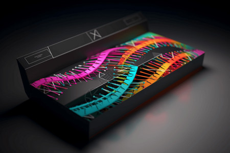 抽象生物学DNA立体模型图片
