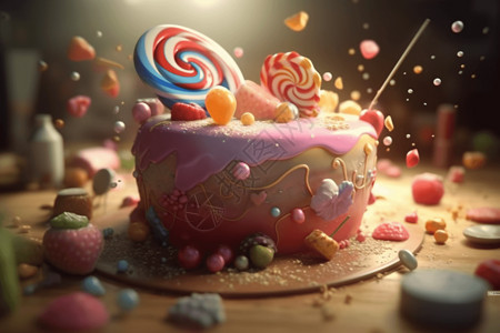 甜品生日蛋糕美味的蛋糕设计图片