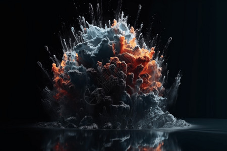 抽象流体爆炸运动创意背景图片