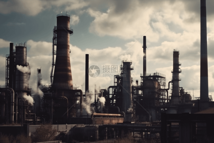 工业工厂烟囱图图片