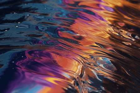 彩虹色波浪图彩虹色闪烁的流体背景设计图片