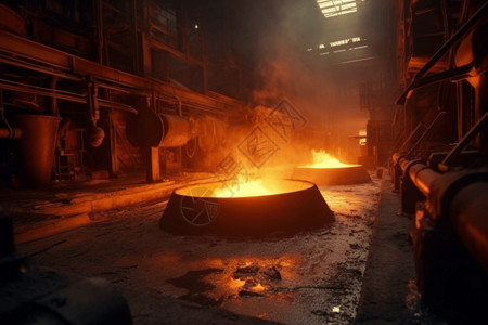 工业铸造厂背景图片