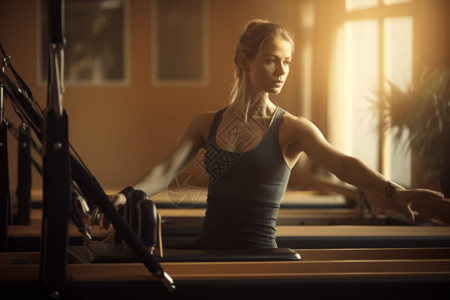 健身室锻炼的人图片