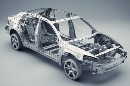 汽车3D框架图背景图片