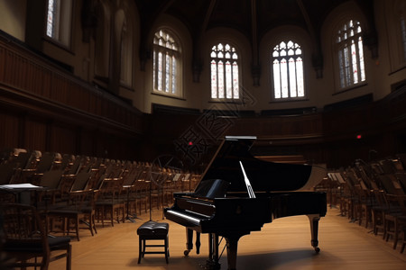 钢琴行大学音乐厅内部场景设计图片