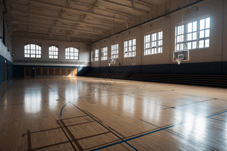 篮球场地板高中体育馆设计图片