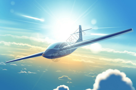 飞行的太阳能飞机设计图片