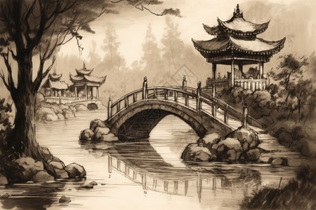 传统中国桥梁建筑图片