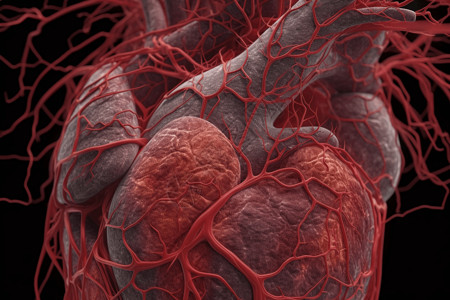 错综复杂的心脏血管图片