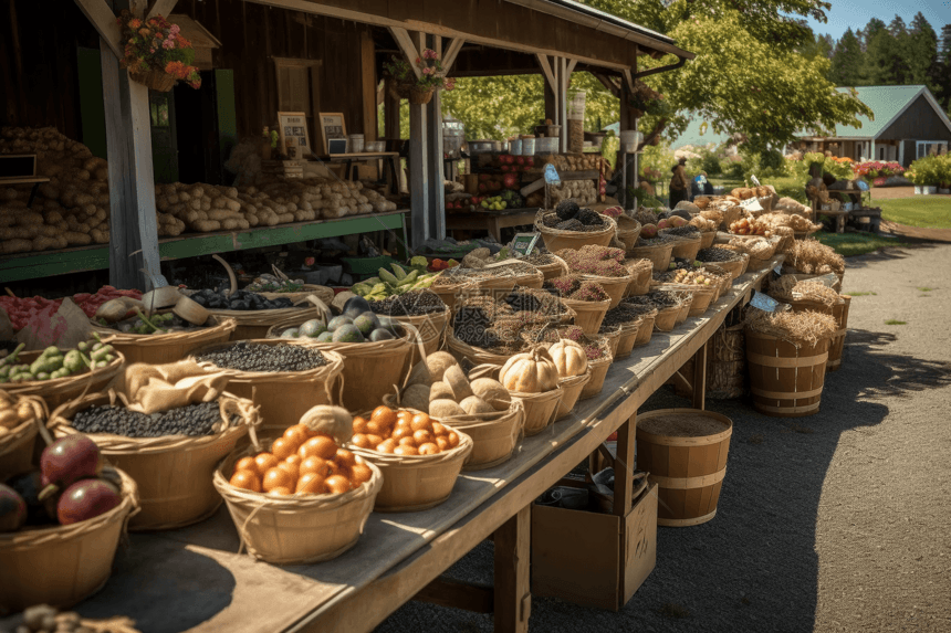 农村农产品交易市场图片