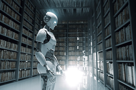 机器人的图书馆图片