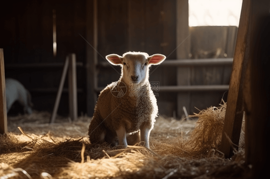 农场里的山羊图图片