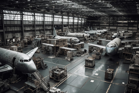 航空制造工厂高清图片