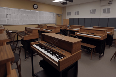 钢琴乐谱音乐教室设计图片