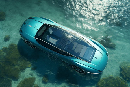 在海上的新能源汽车图片