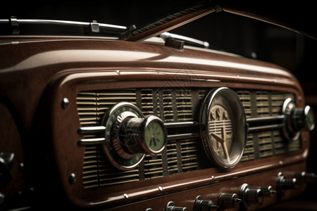 老式汽车收音机背景图片