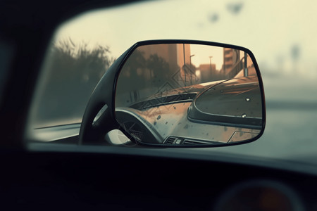 倒车镜汽车后车镜背景