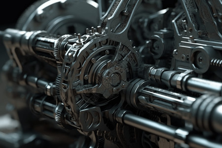 细节和纹理性的汽车引擎图片