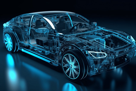 纯电车3D汽车透视图设计图片