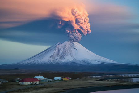 火山爆发背景图片