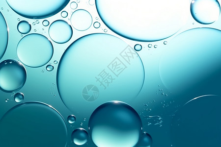 精美水泡泡蓝色抽象背景泡泡纹理壁纸设计图片