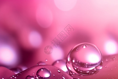 粉色发光泡泡背景图片