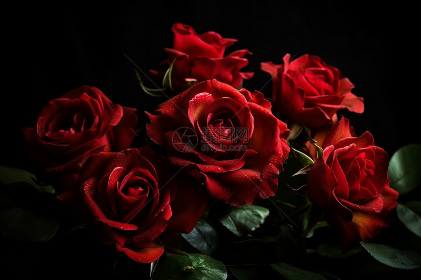 热烈美丽的玫瑰花图片