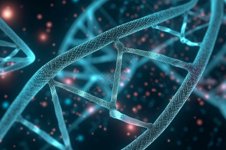 3D效果的DNA链条背景图片