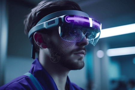 虚拟VR眼镜背景图片