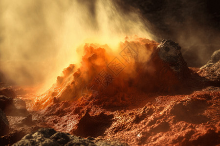 活跃火山活跃地热区域背景