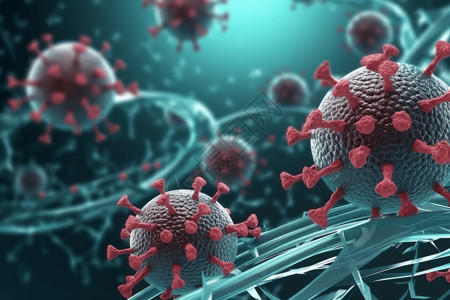 抽象病毒细胞dna链图片