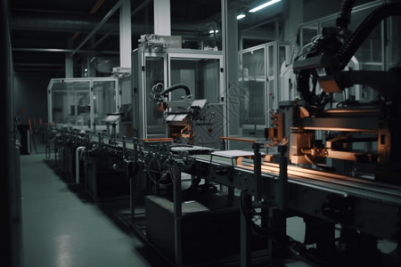 现代工厂自动化生产线图片