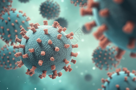 新冠病毒模型背景图片