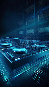 DJ舞台DJ混音音乐设计图片