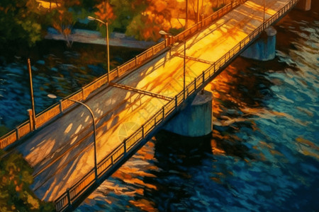 人行天桥背景图片